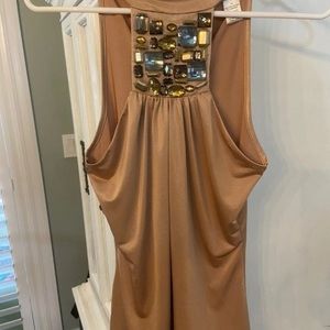 Gold Cache Stone Embellished Top